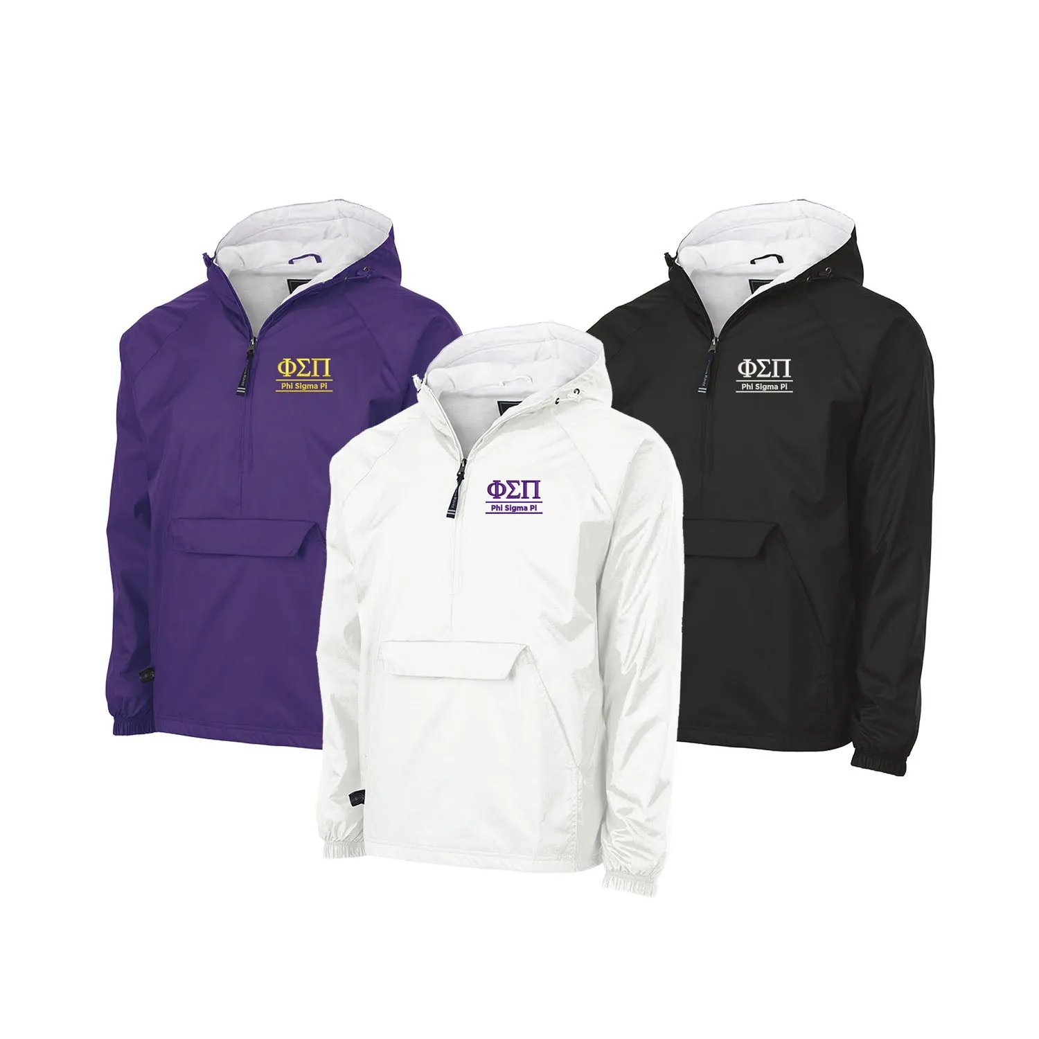 Phi Sigma Pi Flannel Lined Windbreaker