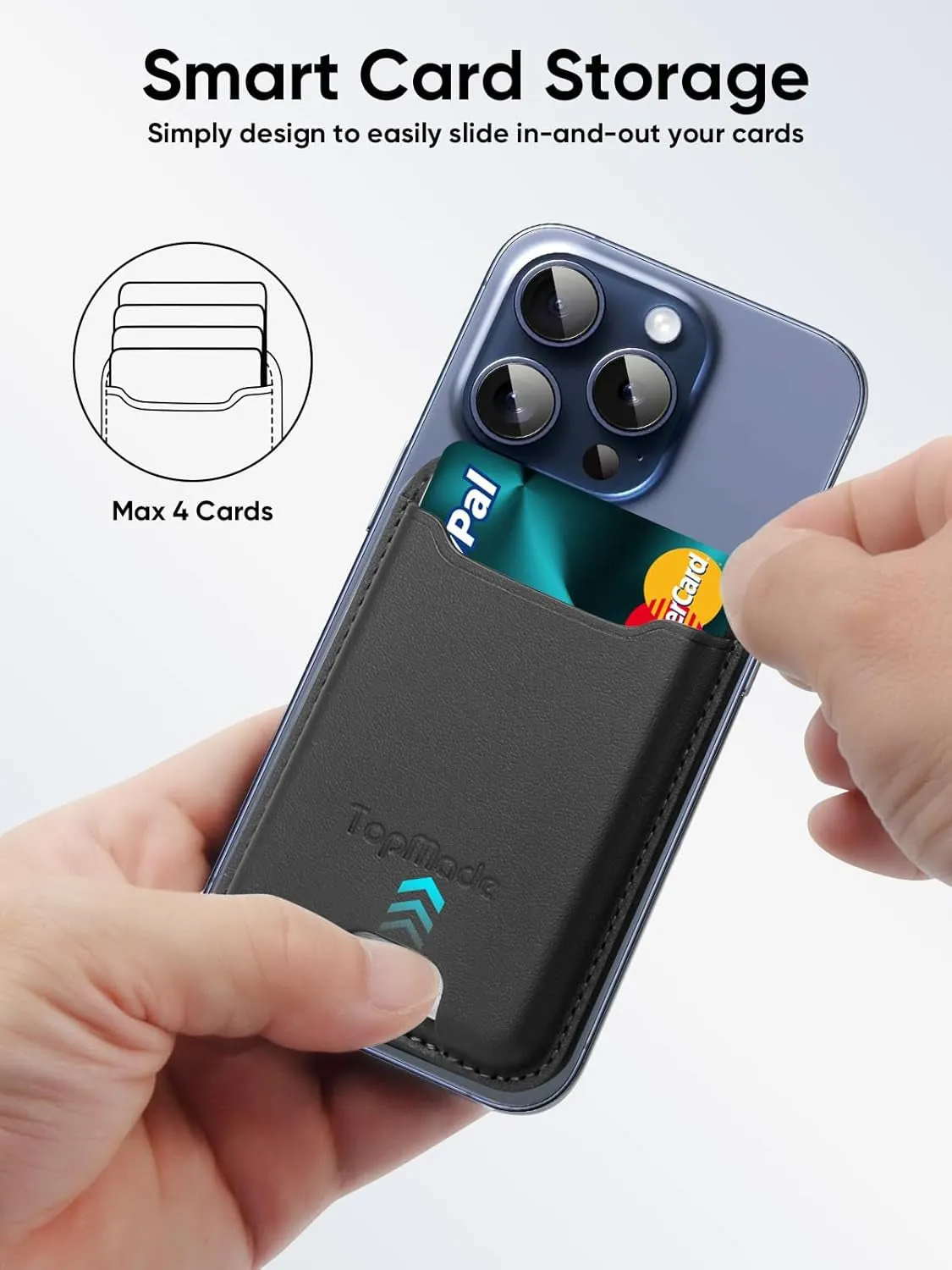 Phone Card Holder Premium Leather Phone Wallet