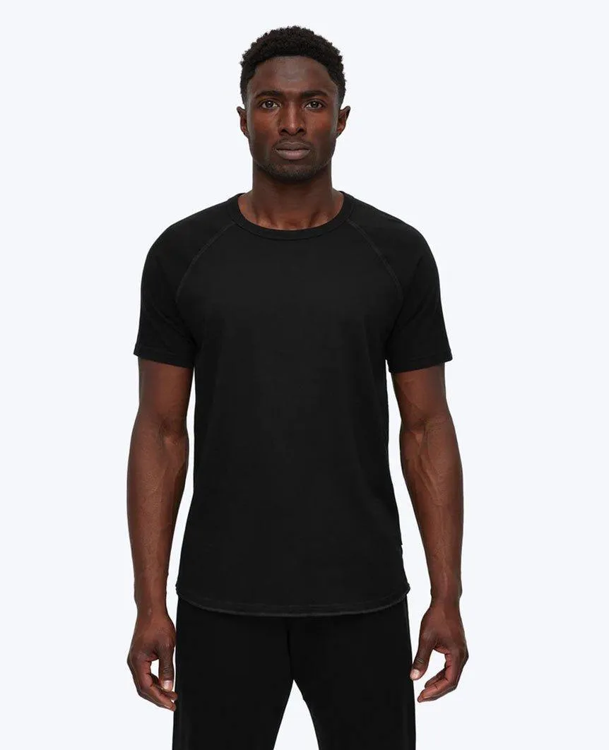 Pima Jersey Raglan T-shirt Black