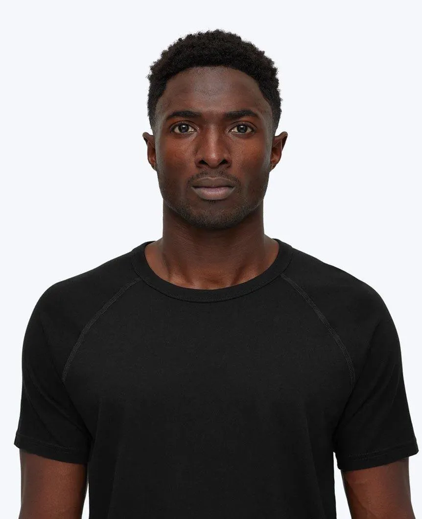 Pima Jersey Raglan T-shirt Black