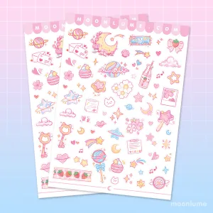 Pink Aesthetic - matte vinyl sticker sheet