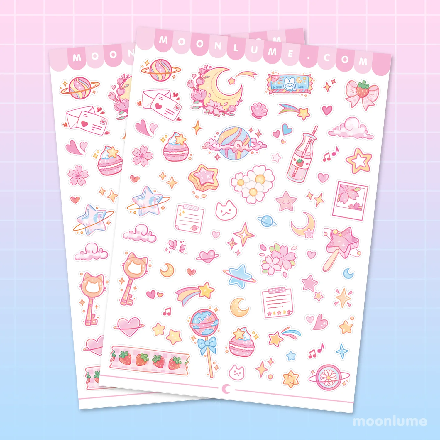 Pink Aesthetic - matte vinyl sticker sheet