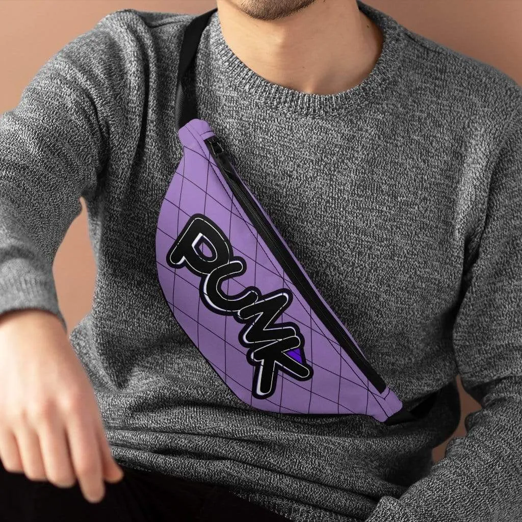 Plumskum Punk Rock Fanny Pack - Purple in Fishnet
