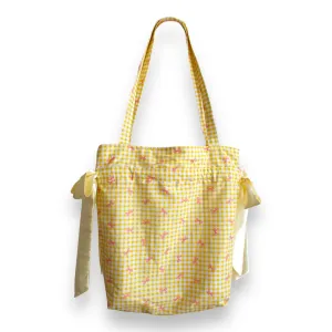 Pretty Yellow Bow Tote Bag