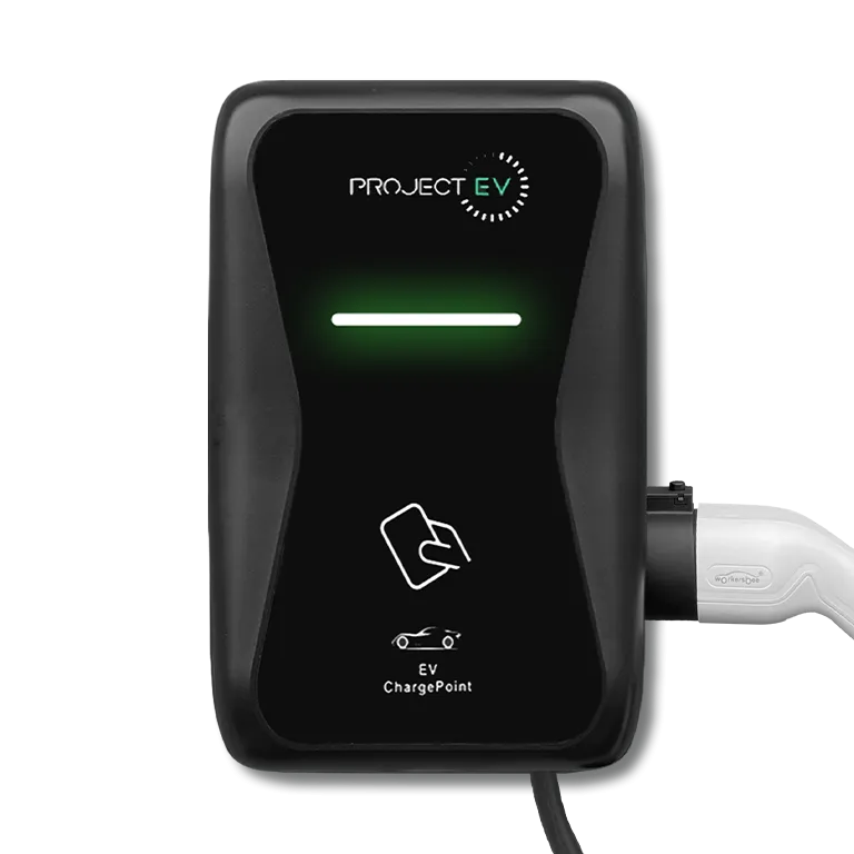 Project EV EVA-07S-PE-RFID 7.3kW Pro Earth Wall Tethered AC Electric Vehicle Charger Single Gun RFID