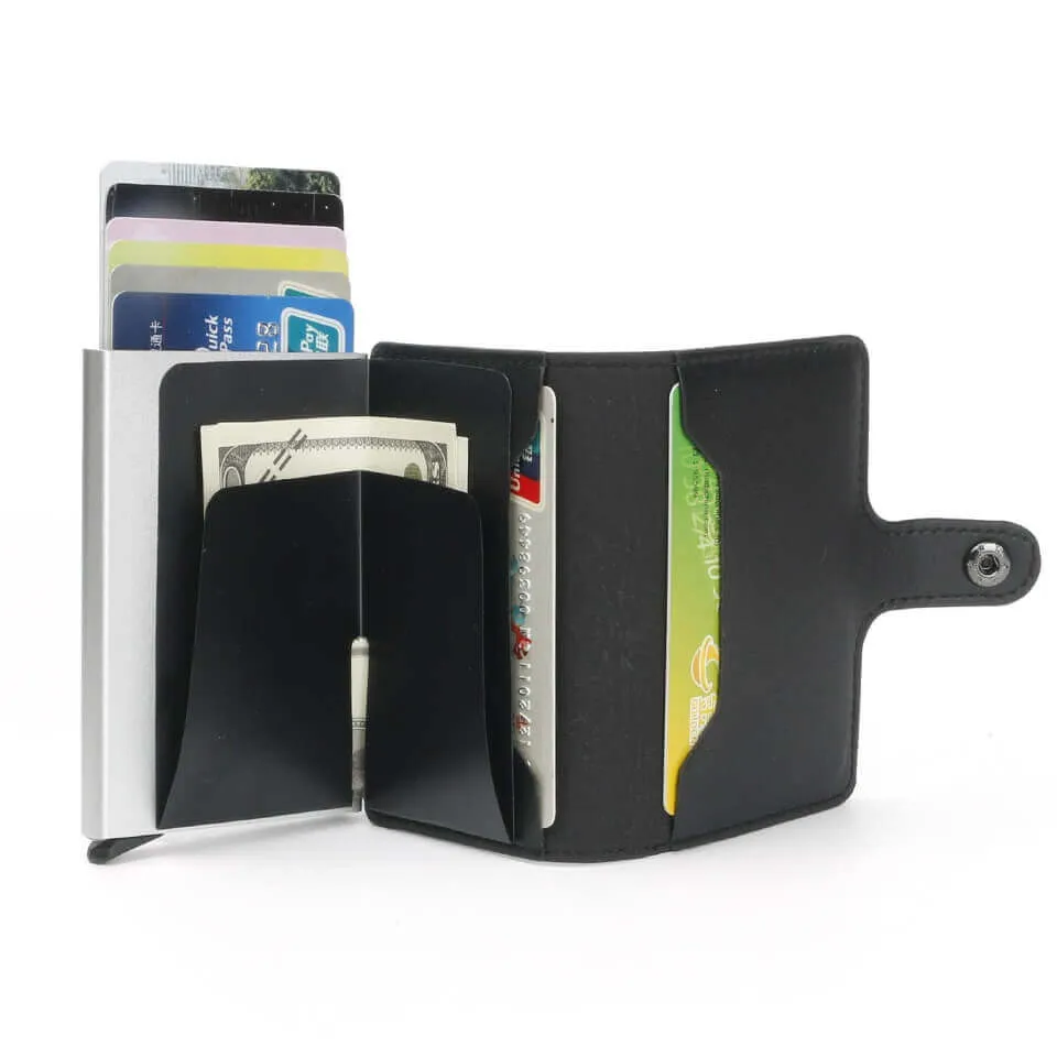 Quick Draw Anti-Theft Aluminum Alloy Wallet With RFID Technology