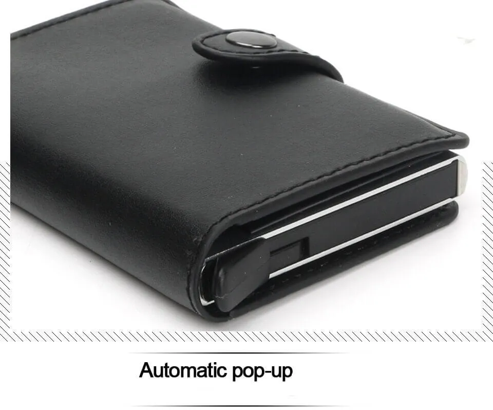 Quick Draw Anti-Theft Aluminum Alloy Wallet With RFID Technology