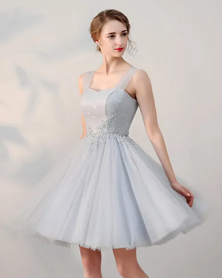 Red Appliques Beading Lace Straps Short Homecoming Dress