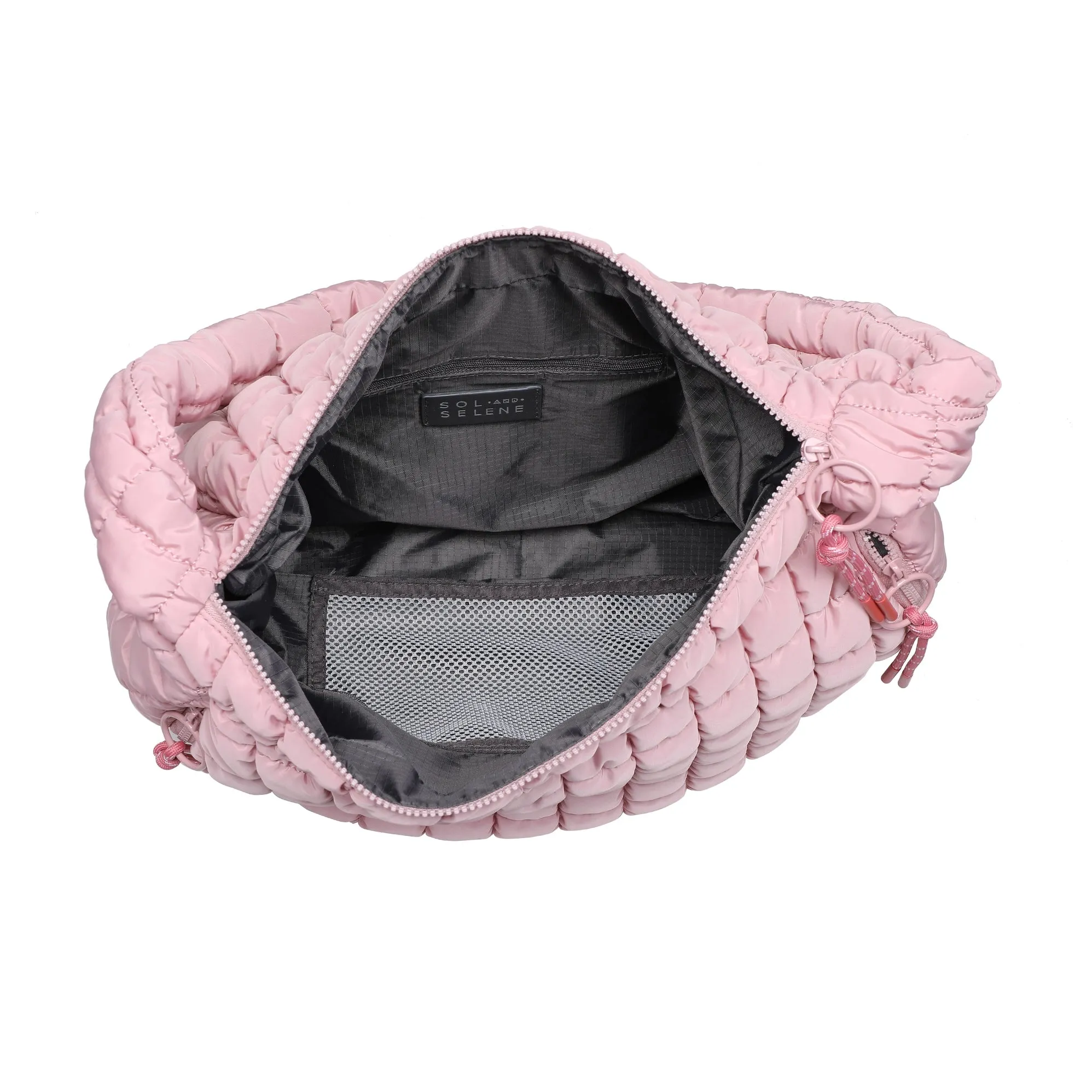 Revive Puffer Hobo Bag Rose