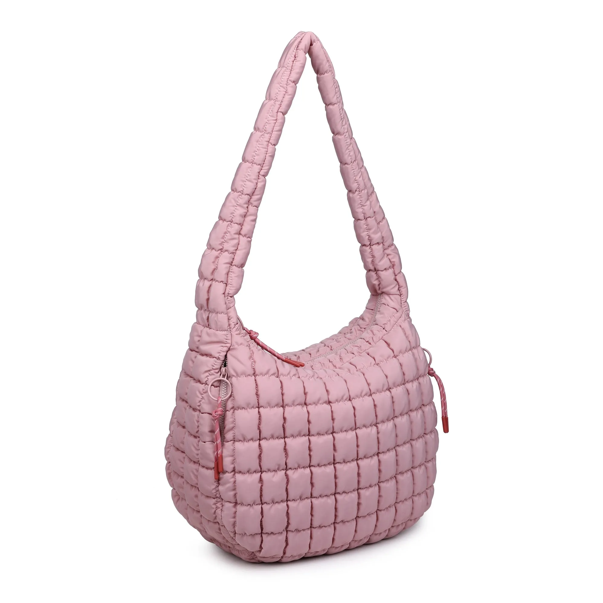 Revive Puffer Hobo Bag Rose