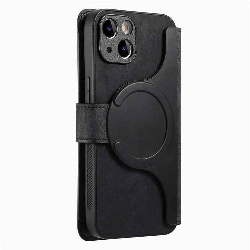 RFID Blocking (2-in-1) Detachable Magsafe iPhone Wallet Leather Case