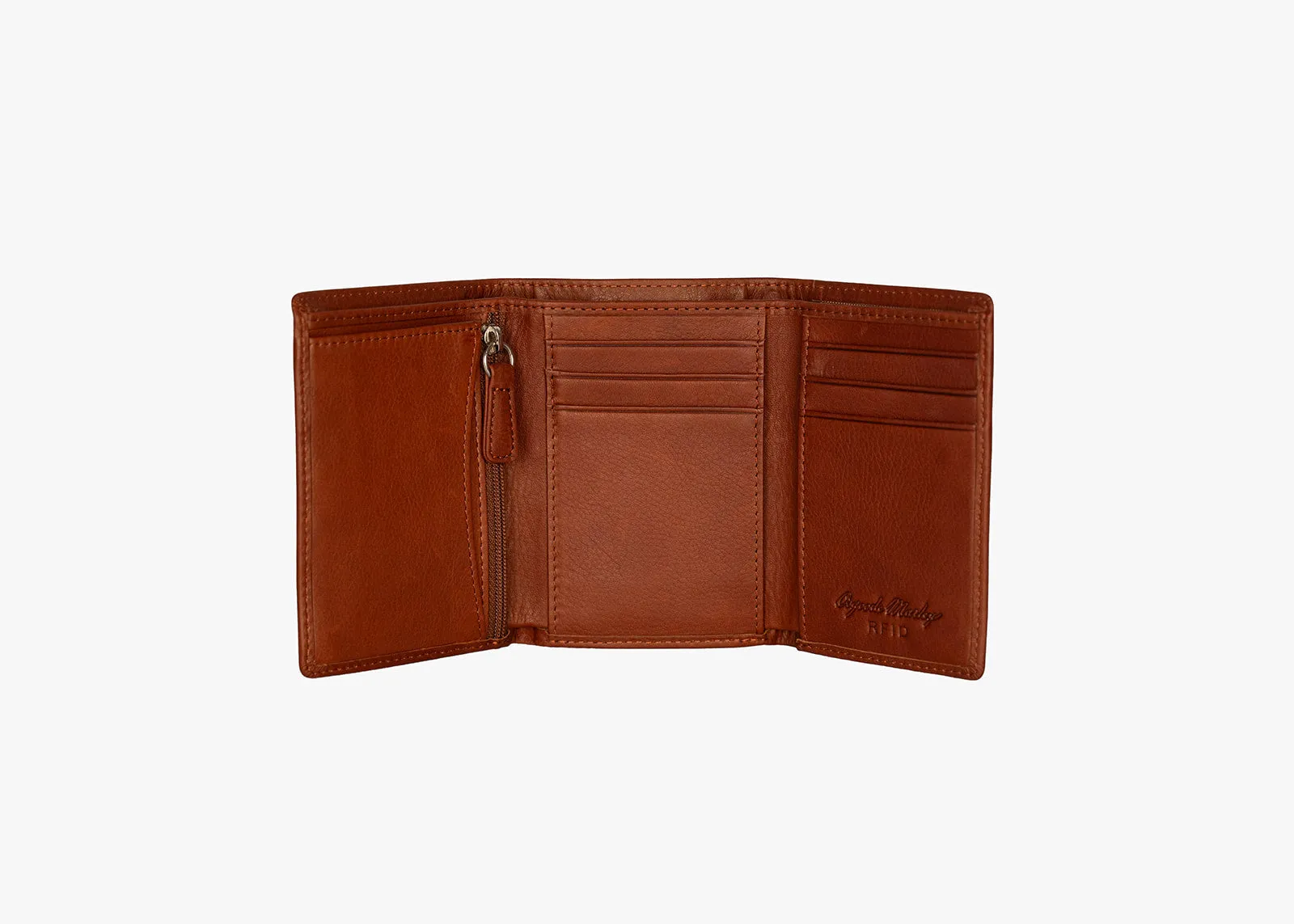 RFID ID Trifold w/ Zipper