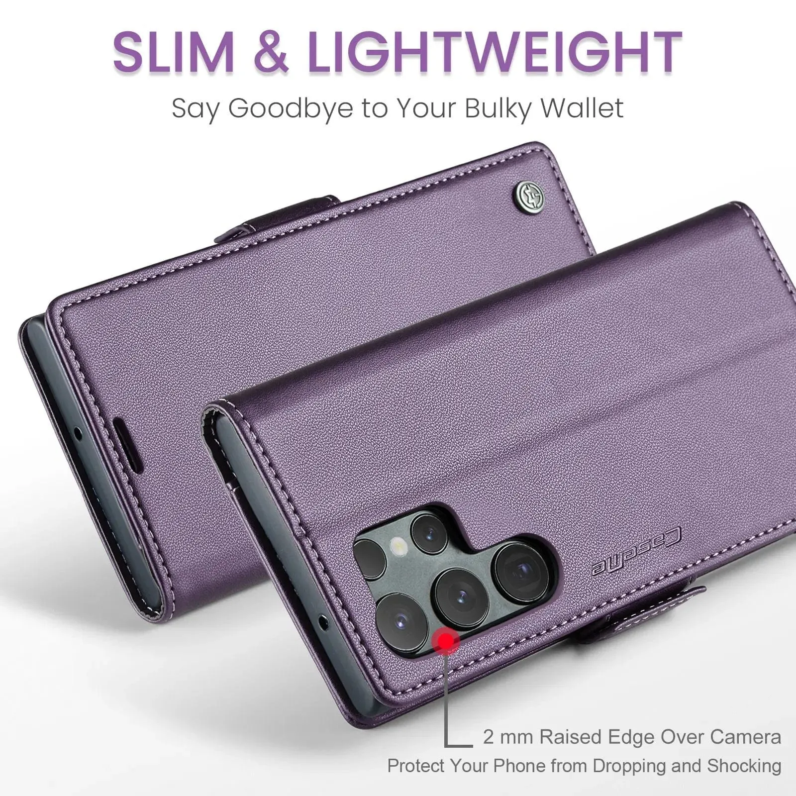 RFID Leather Card Holder Case For Samsung Galaxy