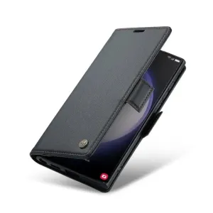 RFID Leather Card Holder Case For Samsung Galaxy