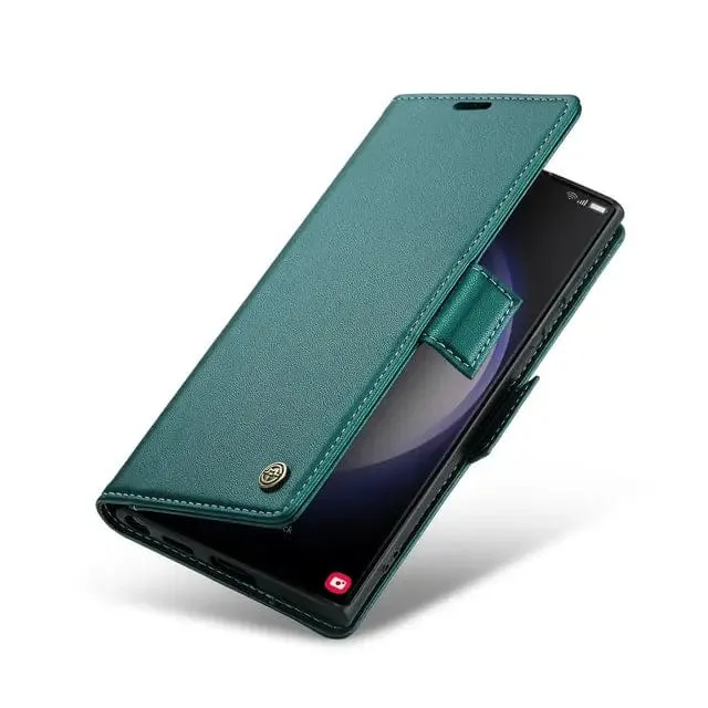 RFID Leather Card Holder Case For Samsung Galaxy