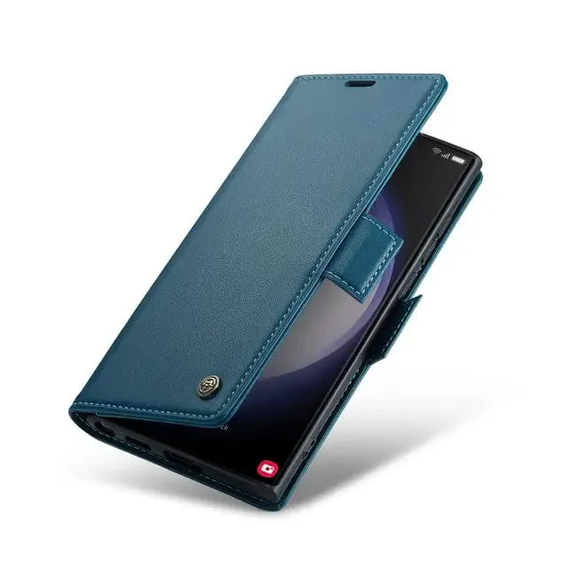 RFID Leather Card Holder Case For Samsung Galaxy