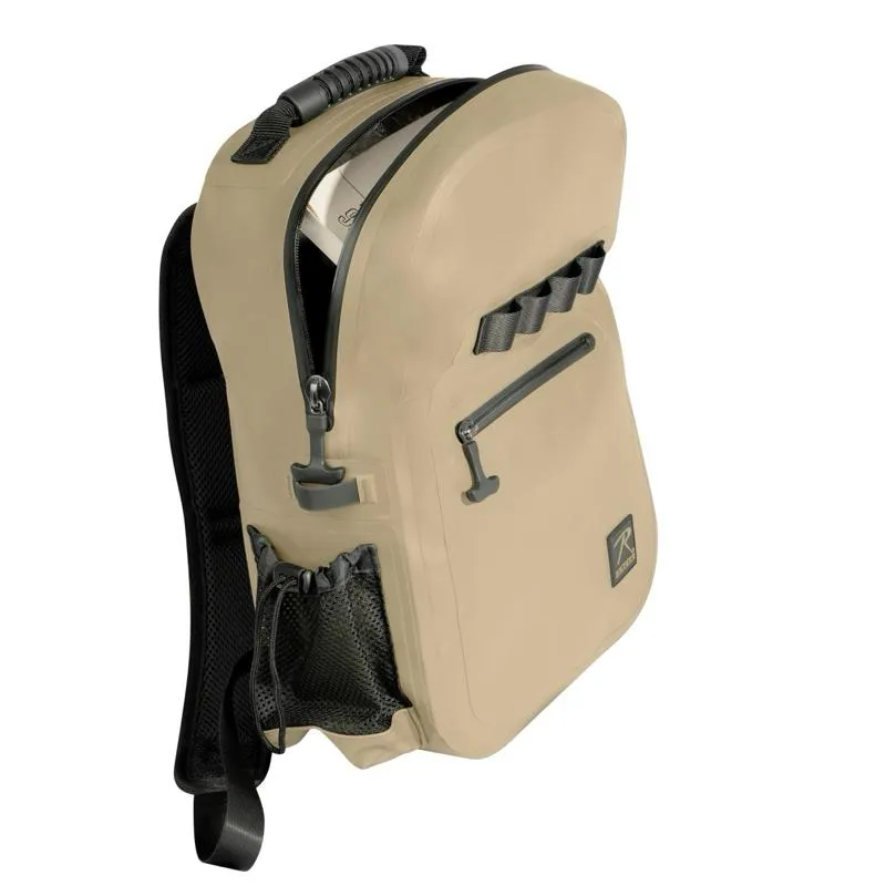 Rothco Waveguard Waterproof Backpack 15.6L Waterproof Vinyl Tarpaulin Shell with Adjustable Mesh Bottle Pouch, IPX7 Waterproof Standards