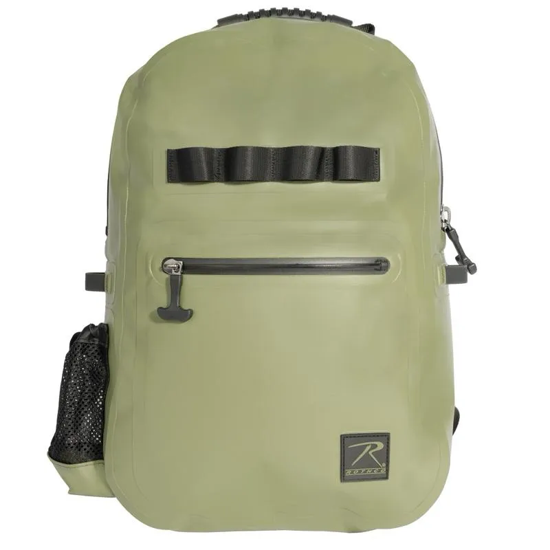Rothco Waveguard Waterproof Backpack 15.6L Waterproof Vinyl Tarpaulin Shell with Adjustable Mesh Bottle Pouch, IPX7 Waterproof Standards