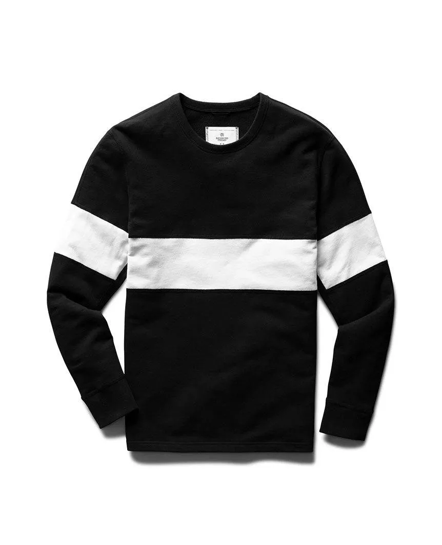 Rugby Crewneck Black White