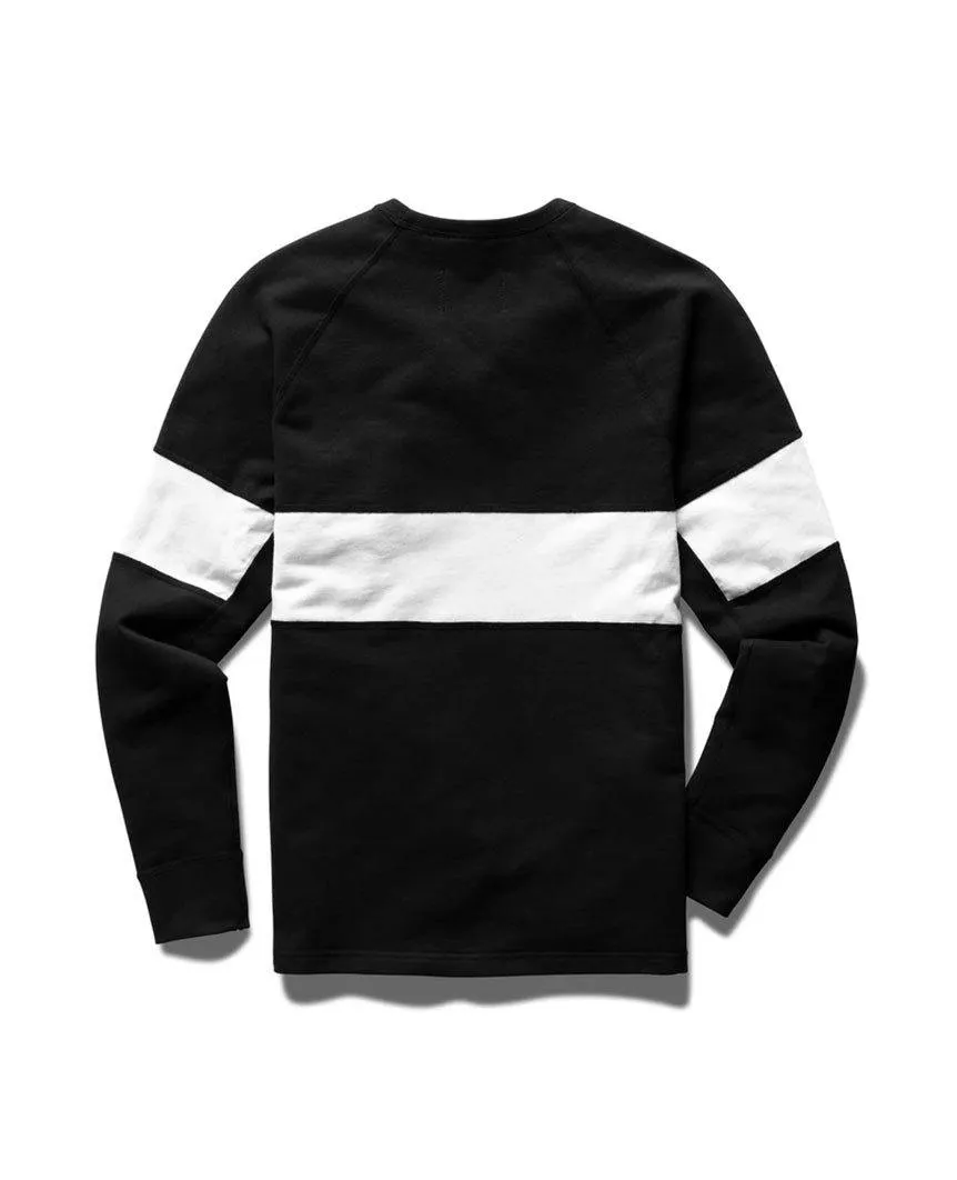Rugby Crewneck Black White
