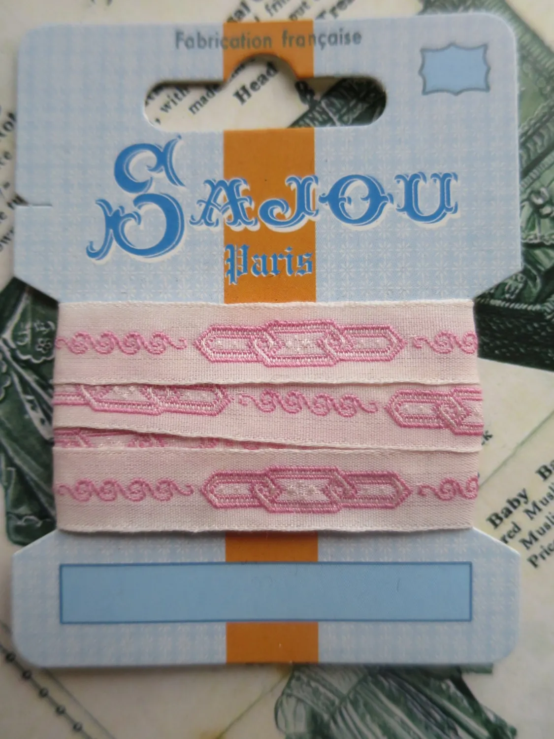 Sajou 12 mm Woven Comptoir Ribbon- Chain Motifs