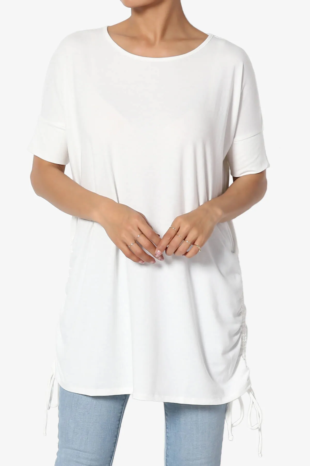 Selenna Jersey Ruched Top