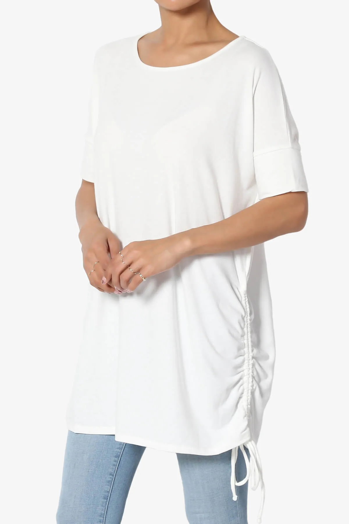 Selenna Jersey Ruched Top