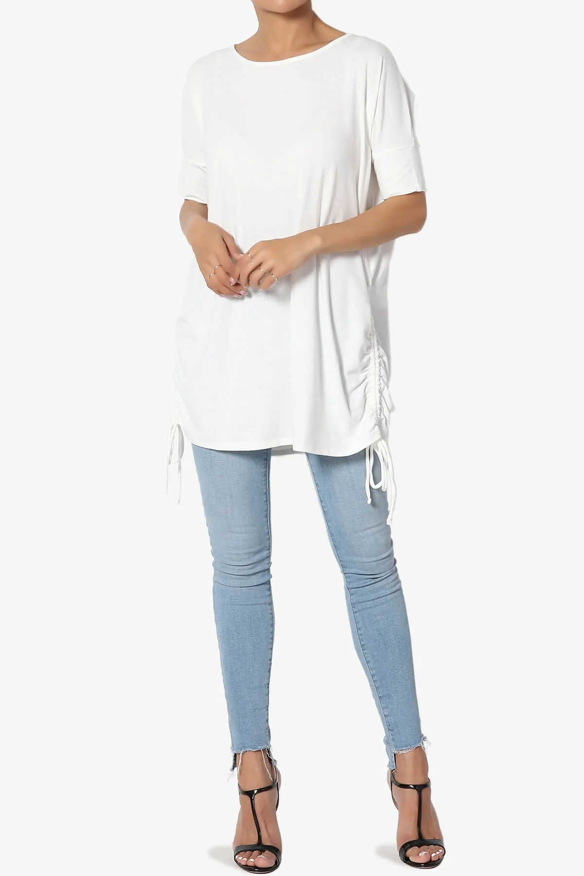 Selenna Jersey Ruched Top