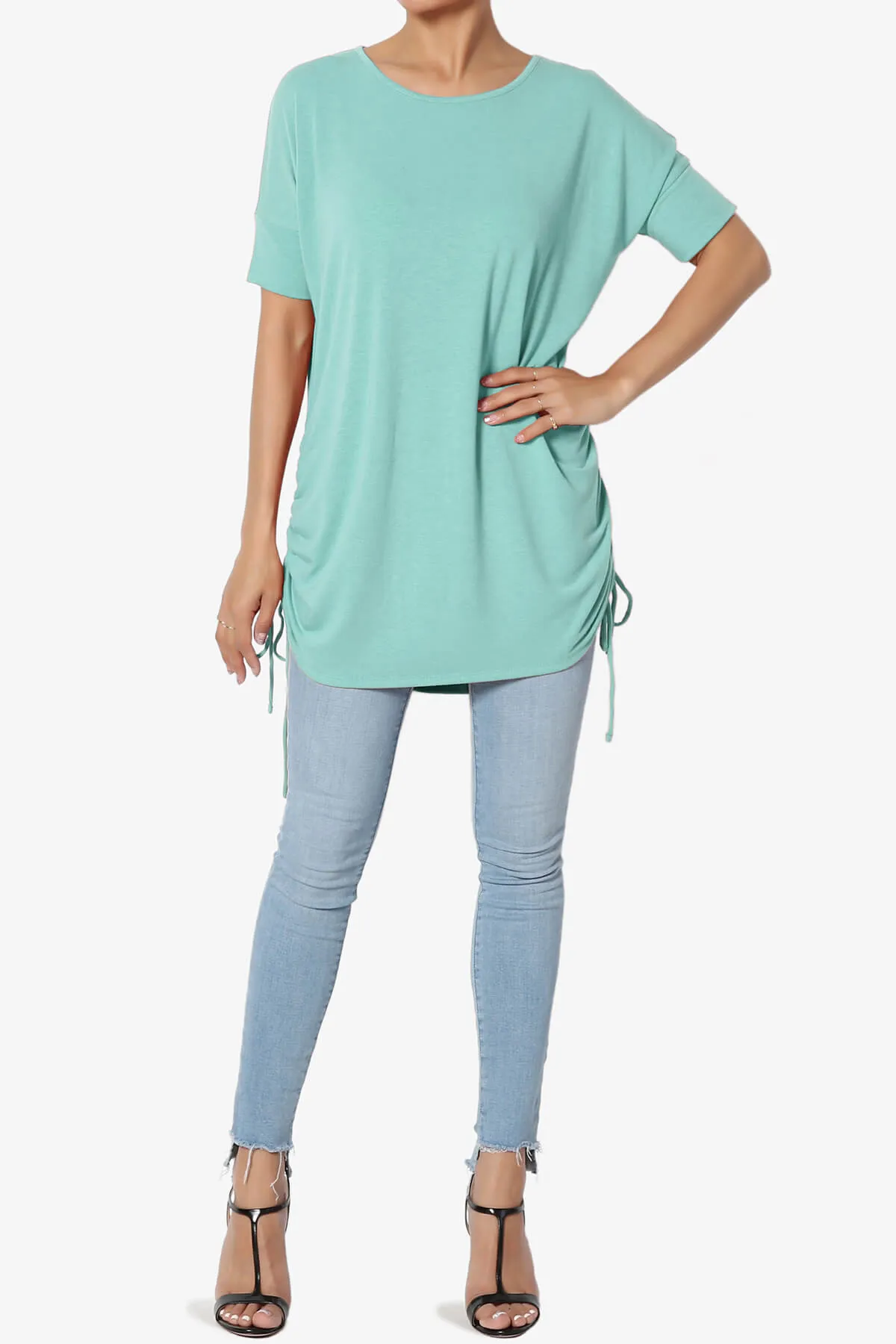 Selenna Jersey Ruched Top