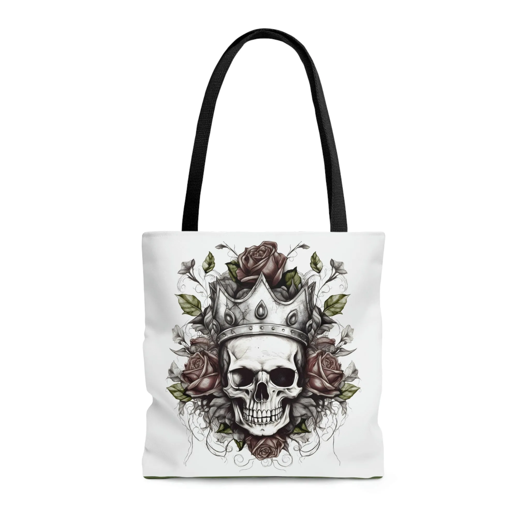 Skull and Roses Tattoo Design Tote Bag