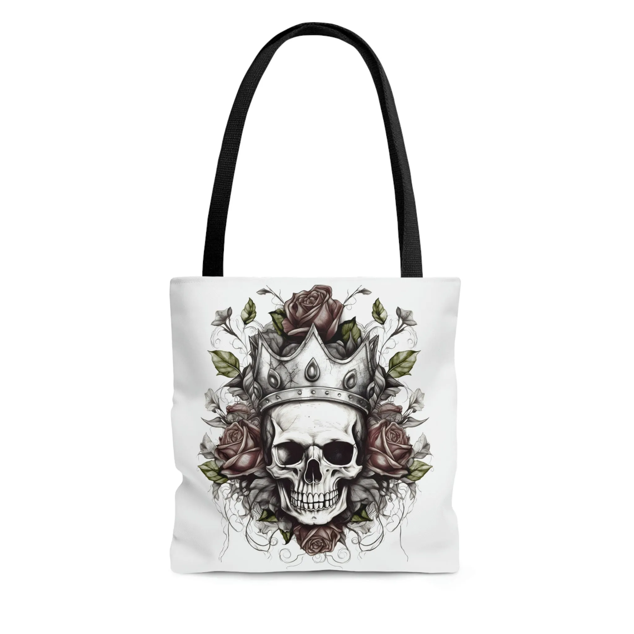 Skull and Roses Tattoo Design Tote Bag