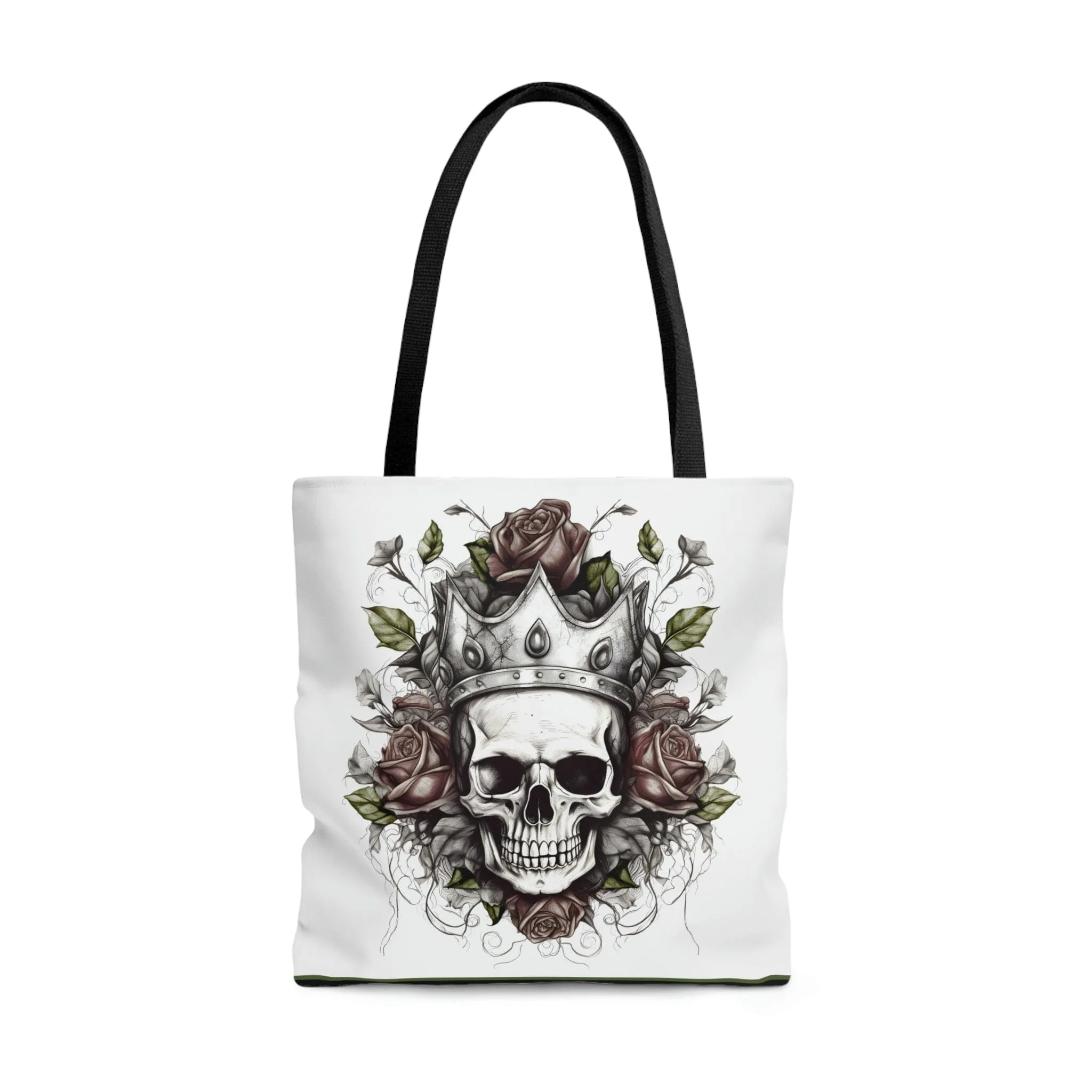 Skull and Roses Tattoo Design Tote Bag