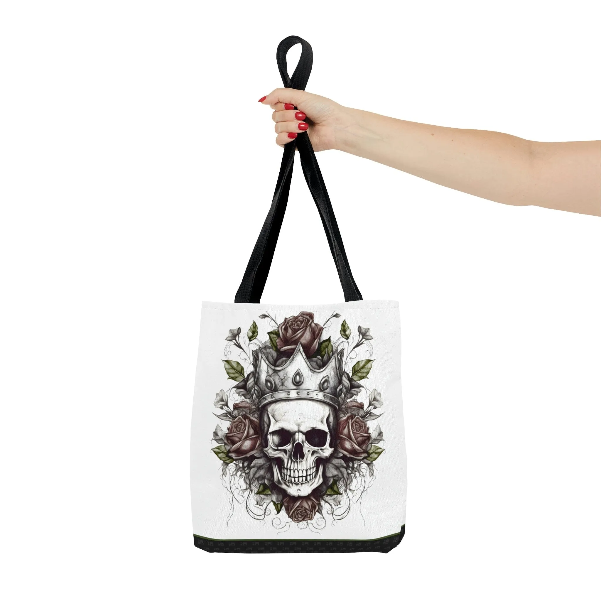 Skull and Roses Tattoo Design Tote Bag