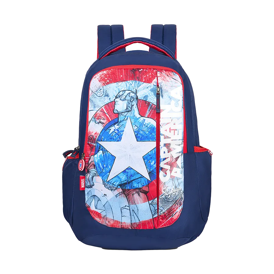 Skybags Captain America  Marvel Sc Bp With Rc Navy