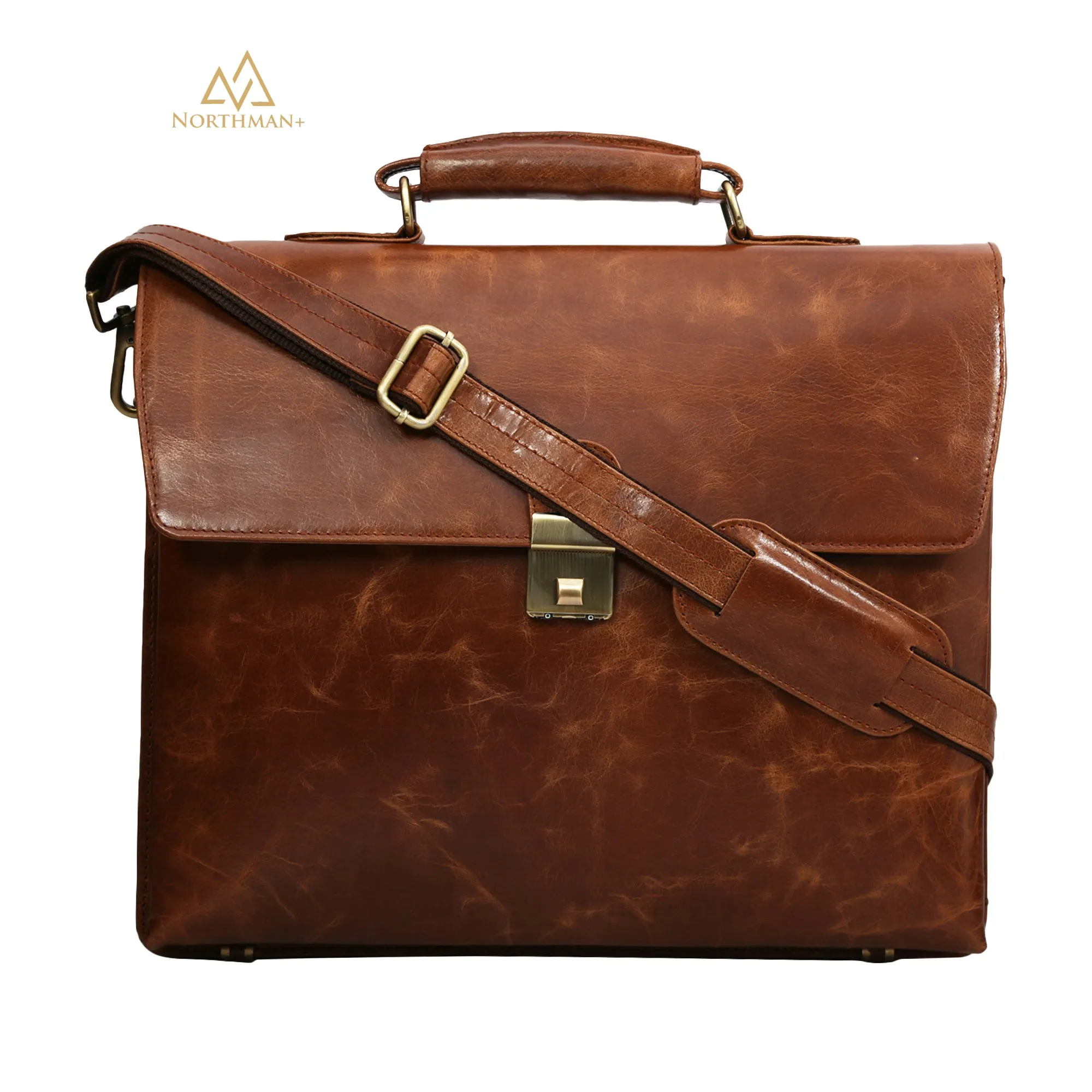 Slim Laptop bag in Tan Brown : The Professor Bag