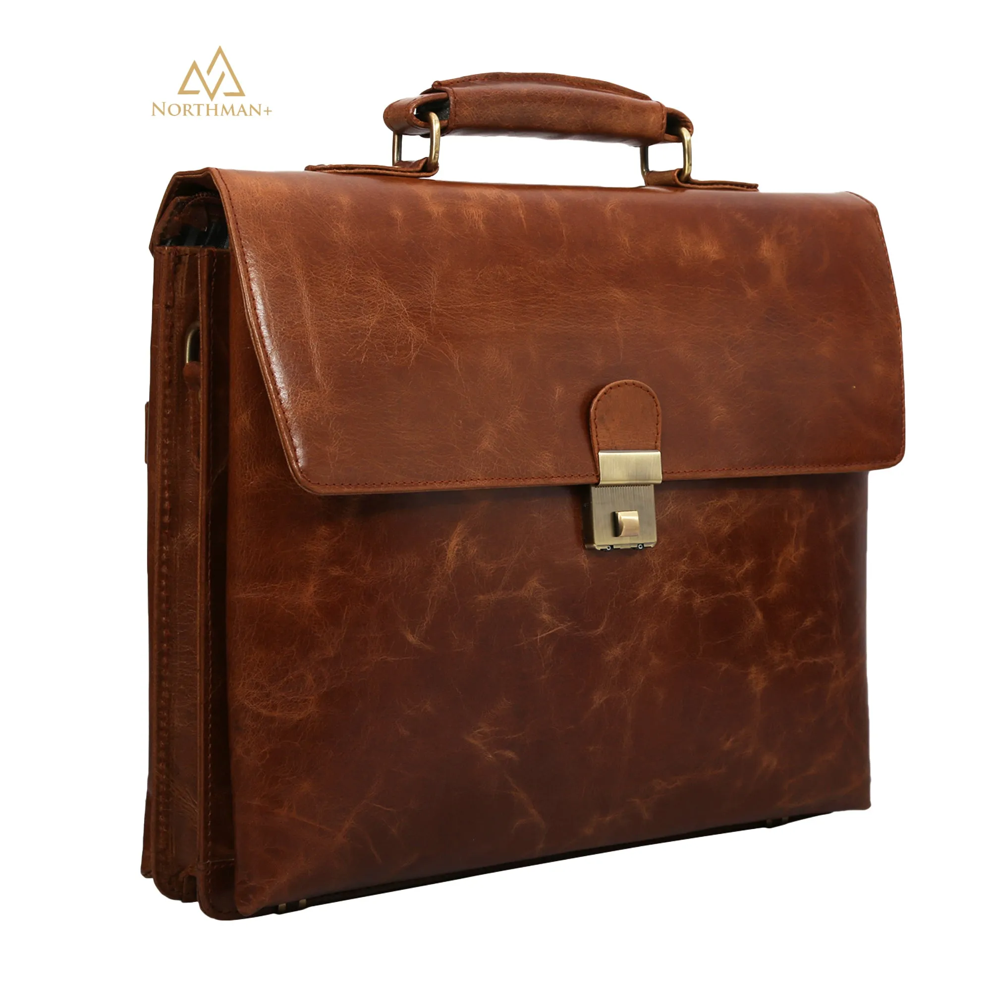 Slim Laptop bag in Tan Brown : The Professor Bag