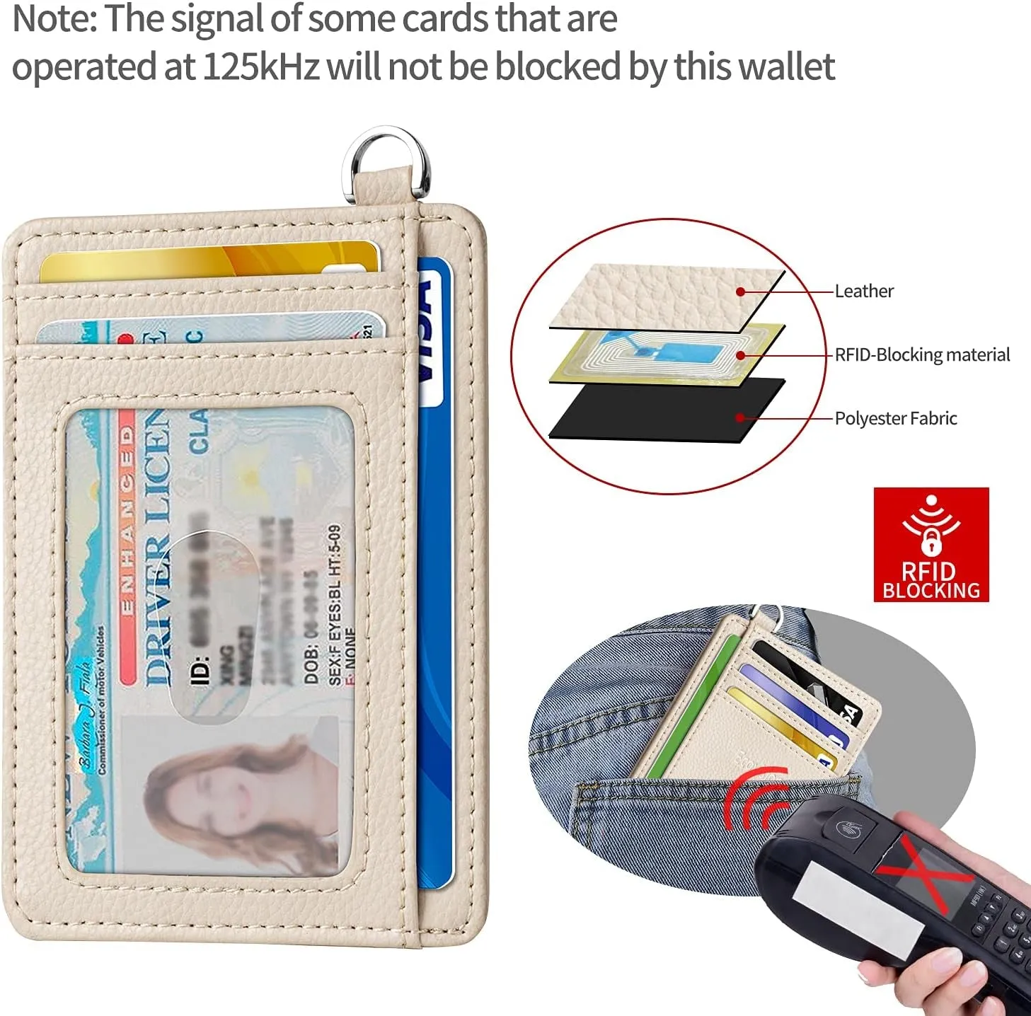 Slim Minimalist Front Pocket Wallet with Detachable D-Shackle