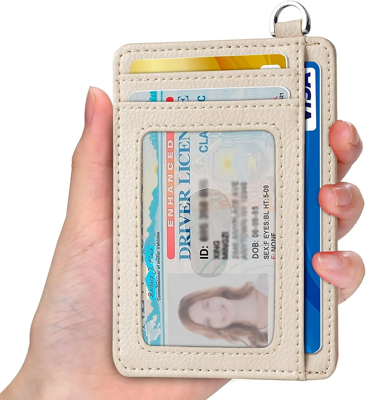 Slim Minimalist Front Pocket Wallet with Detachable D-Shackle