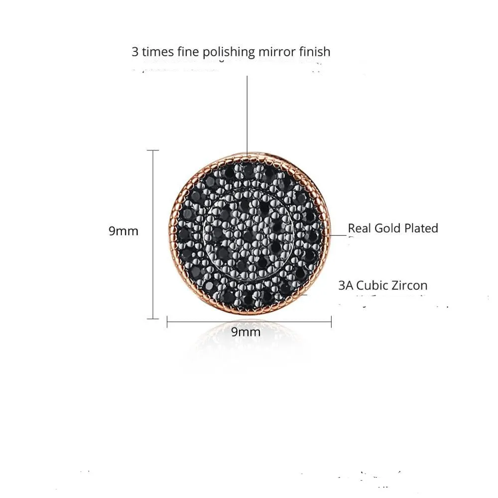 Small Round Stud Earrings Cubic Zircon Jewelry