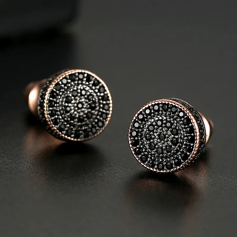 Small Round Stud Earrings Cubic Zircon Jewelry
