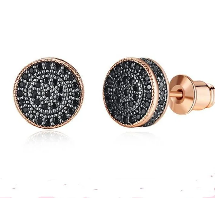 Small Round Stud Earrings Cubic Zircon Jewelry