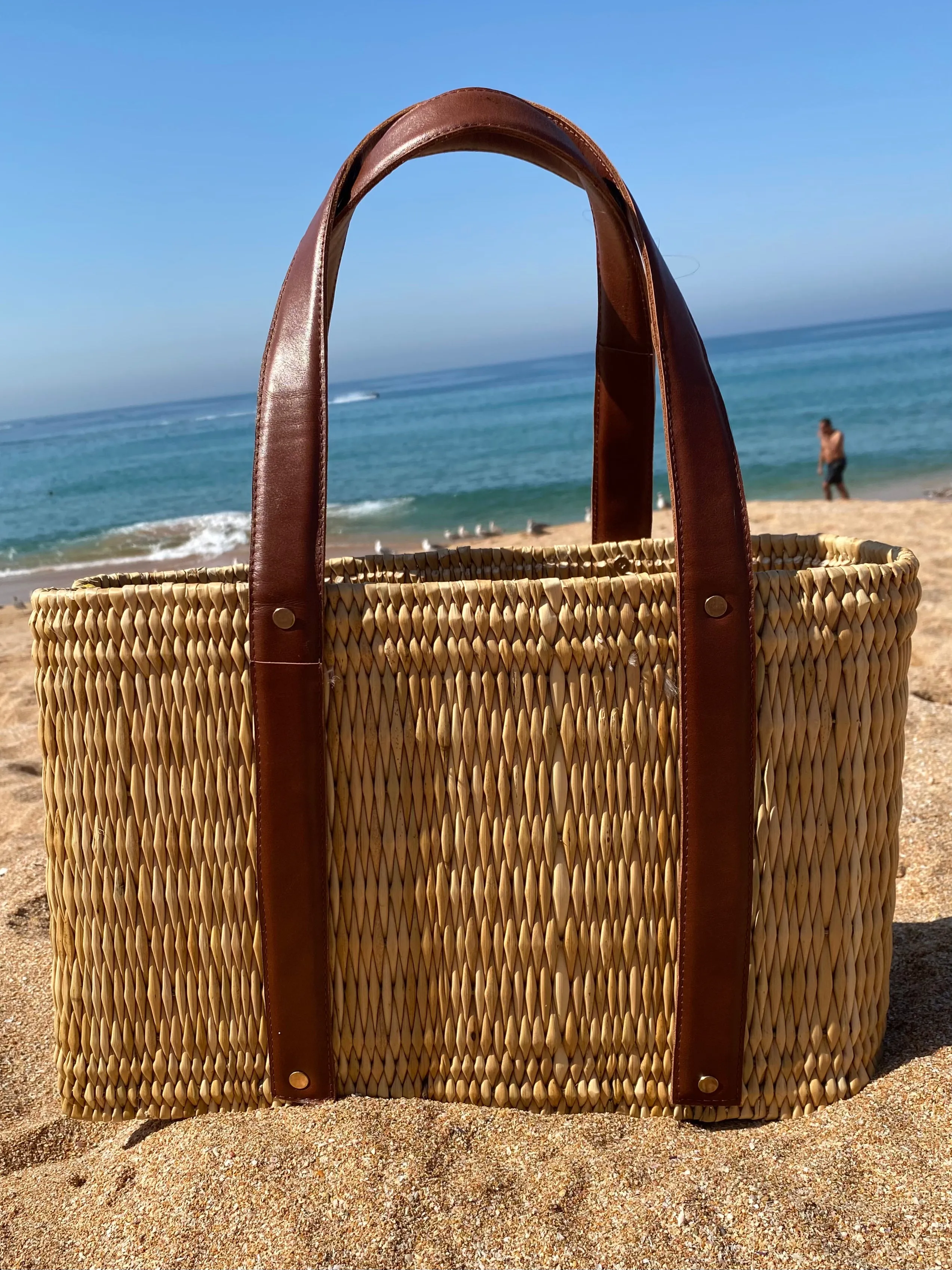 Sustainable Reed Tote Bag - Long Strap