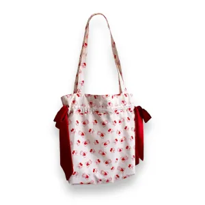Teddy Bear Picnic Bow Tote Bag