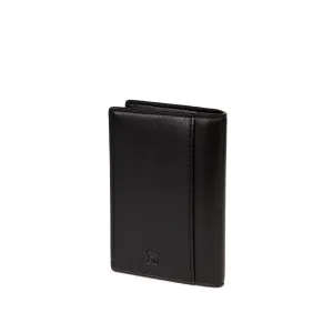 The Hedy RFID Apple Leather Vegan Compact Wallet | Black