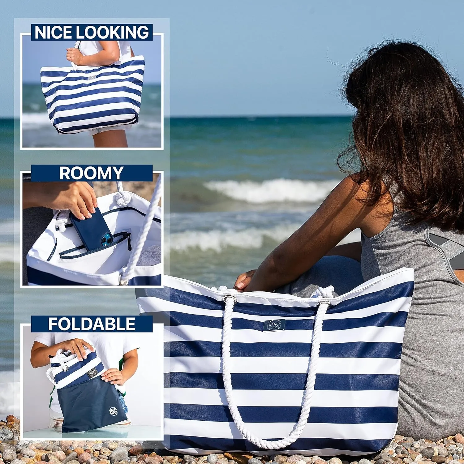 The Hitchhiker’s Guide to the Galaxy of Beach Gear: Bag&Carry's Extra-Large Sand-Slaying Tote with Zippered Secrets and Pocket Dimensions!