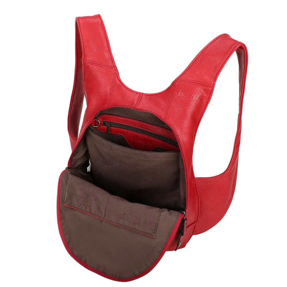 The Original Vegan Leather Backpack | Red