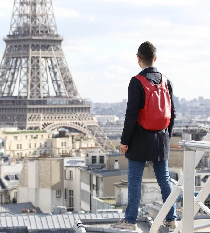 The Original Vegan Leather Backpack | Red
