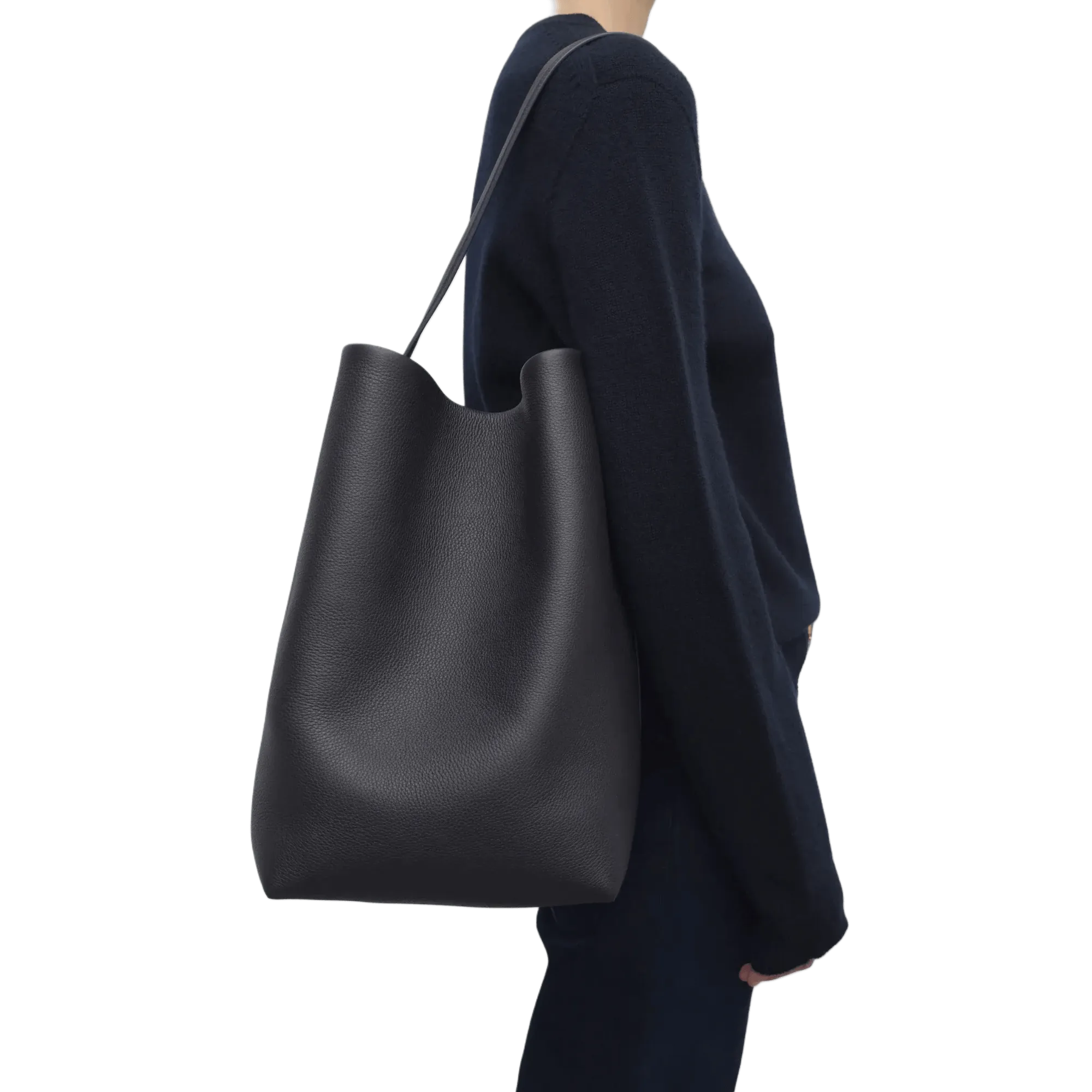 The Row Large N/S Park Tote Bag in Leather