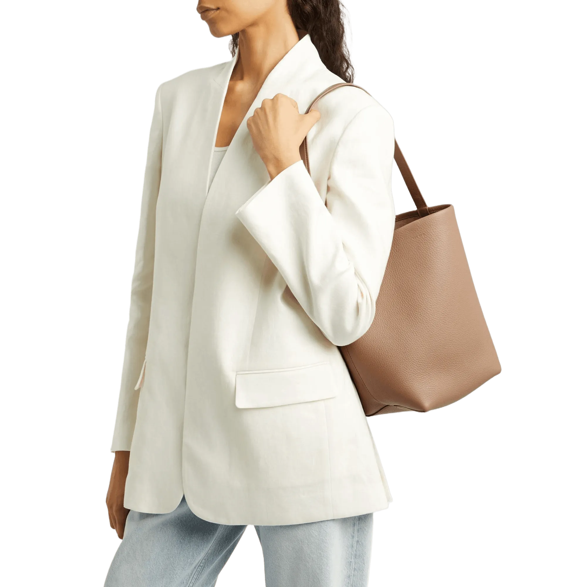 The Row Medium N/S Park Tote Bag in Leather