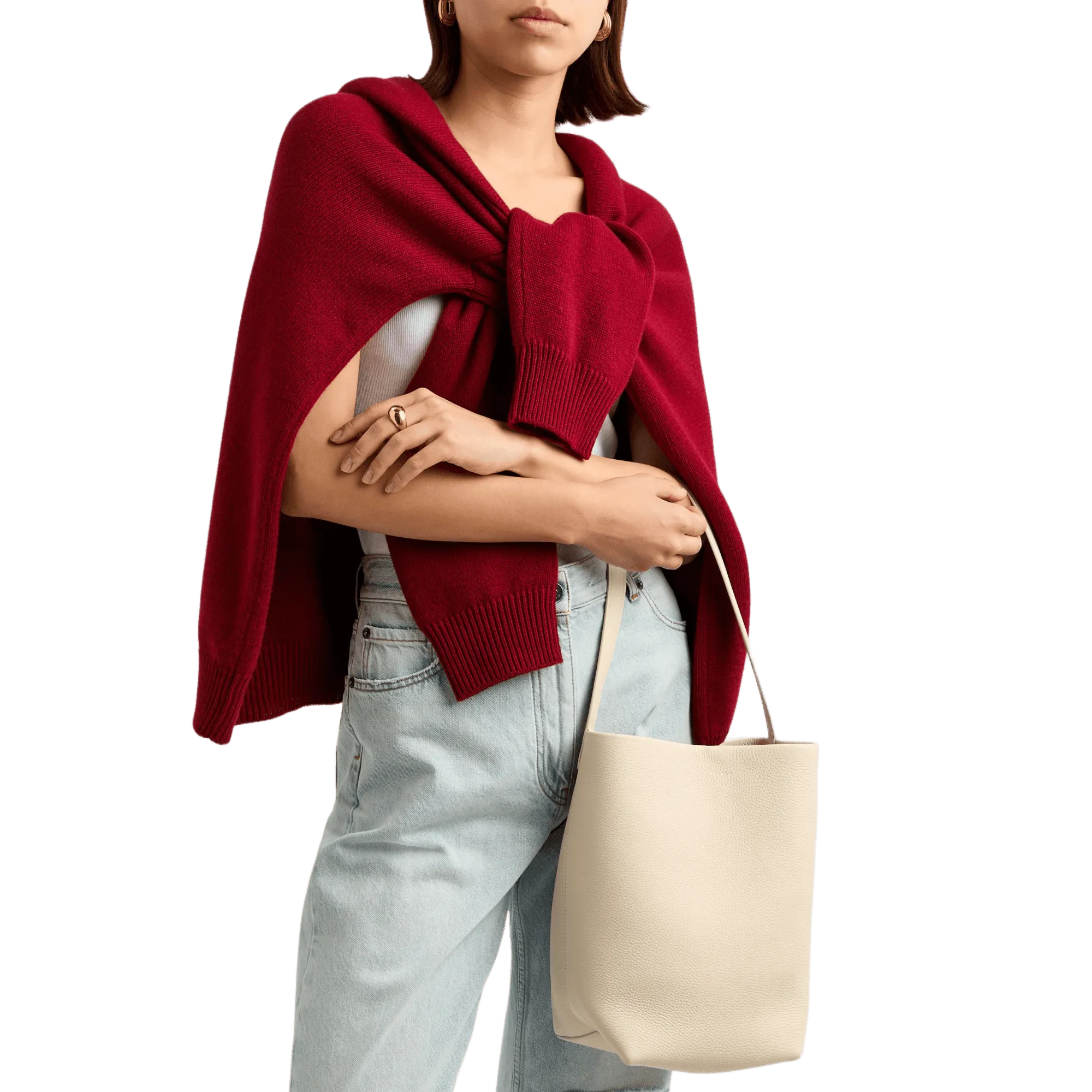 The Row Medium N/S Park Tote Bag in Leather